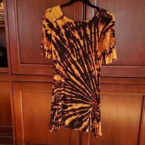 Moontide short sleeve tie dyed dress